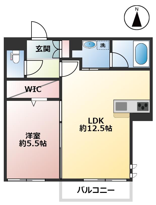シャーメゾン ピカソ(1LDK/3階)の間取り写真