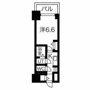 ファステート名古屋駅前ドリーム(1K/3階)の間取り写真
