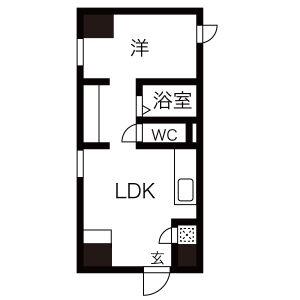 プリマヴェール名駅 ノルテ(1LDK/4階)の間取り写真