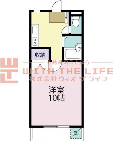 ルナリアス(1K/1階)の間取り写真