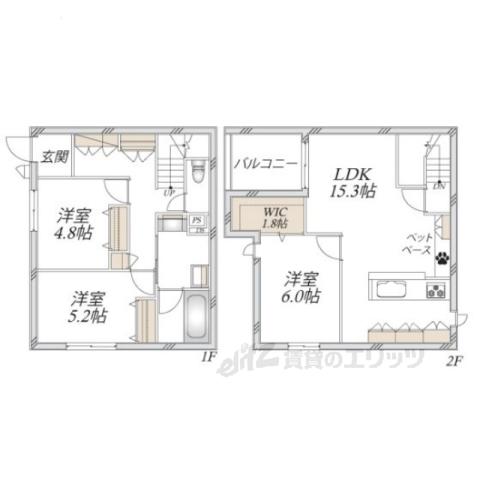 MAISONDEM&C(3LDK)の間取り写真