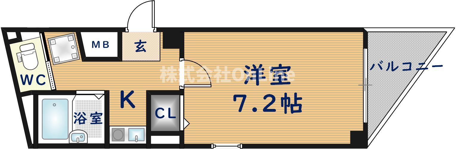 RINON小路東(1K/5階)の間取り写真