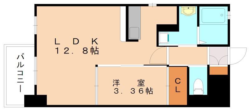 GALA PLATINUM COURT(1LDK/3階)の間取り写真