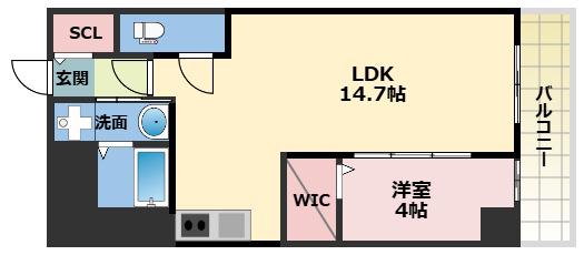 LEGALAND猫 MIYAKOJIMA(1LDK/5階)の間取り写真