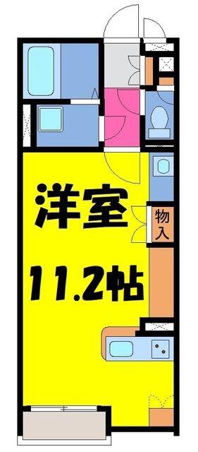 セゾンコート2(ワンルーム/2階)の間取り写真