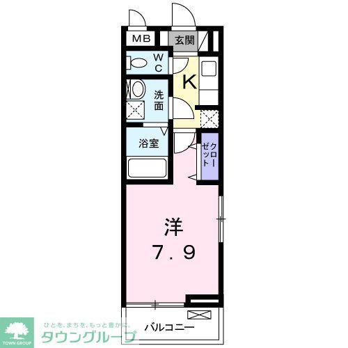 ヴィラ ストリア(1K/2階)の間取り写真