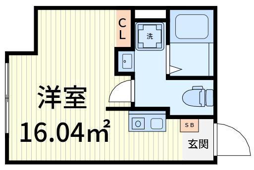 フィオーネ亀有(ワンルーム/4階)の間取り写真
