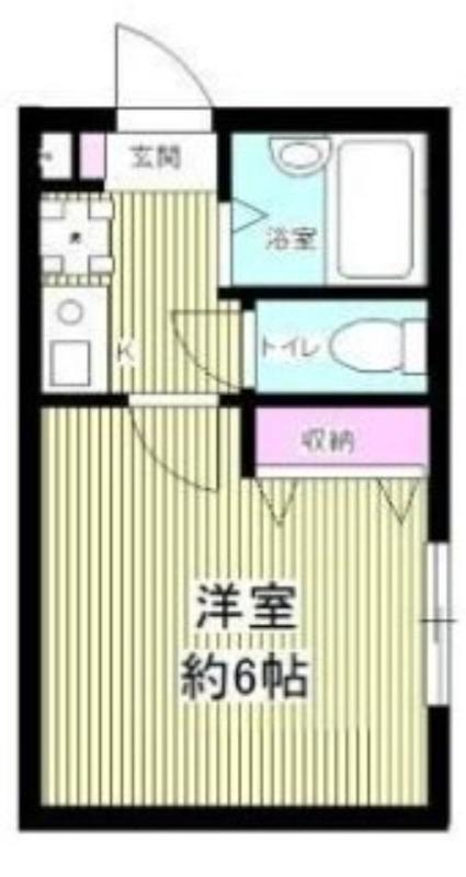 チェスナッツ戸越(1K/2階)の間取り写真