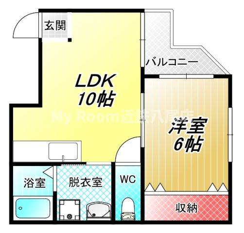 メゾンエスポワール(1LDK/3階)の間取り写真