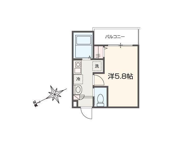 MELLAS鳩ヶ谷II(1K/3階)の間取り写真