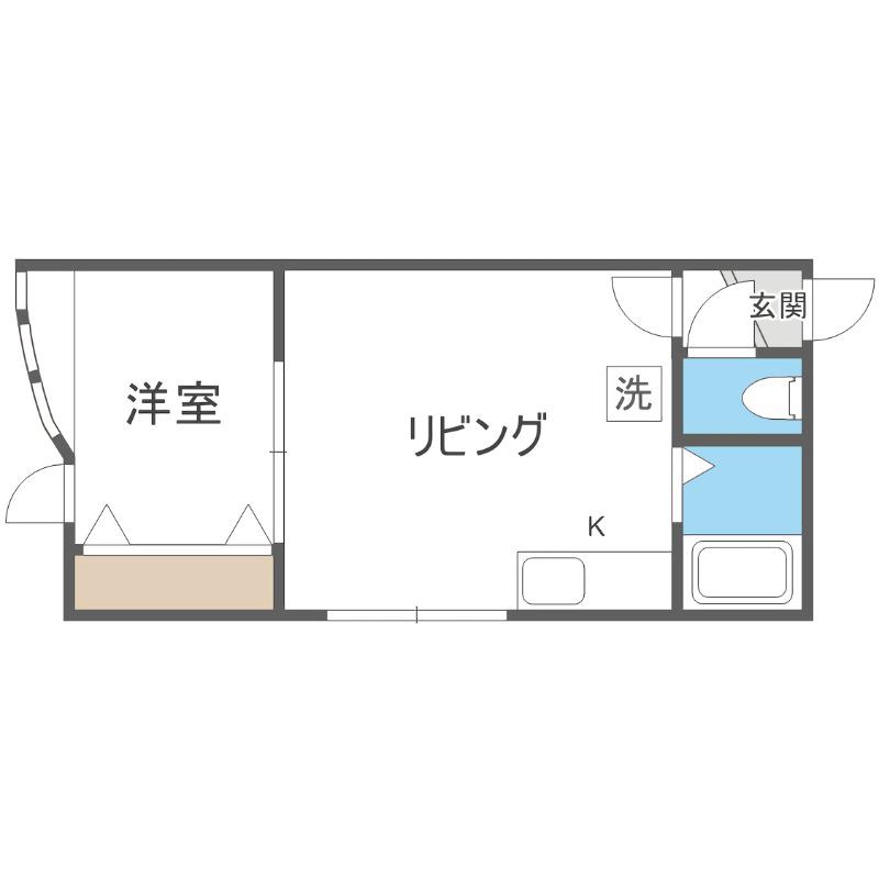 アークコート豊平II(1LDK/3階)の間取り写真