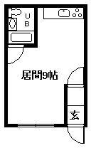 ホワイトコーポA(ワンルーム/2階)の間取り写真