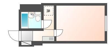 チサンマンション中山下(1K/2階)の間取り写真