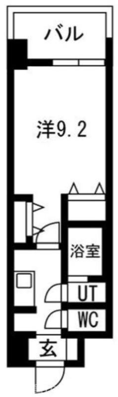 グリュックメゾン(1K/9階)の間取り写真
