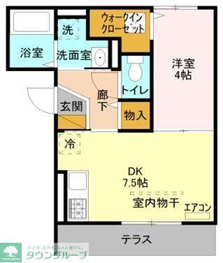 CHARMANT COURT M´S III(1DK/3階)の間取り写真