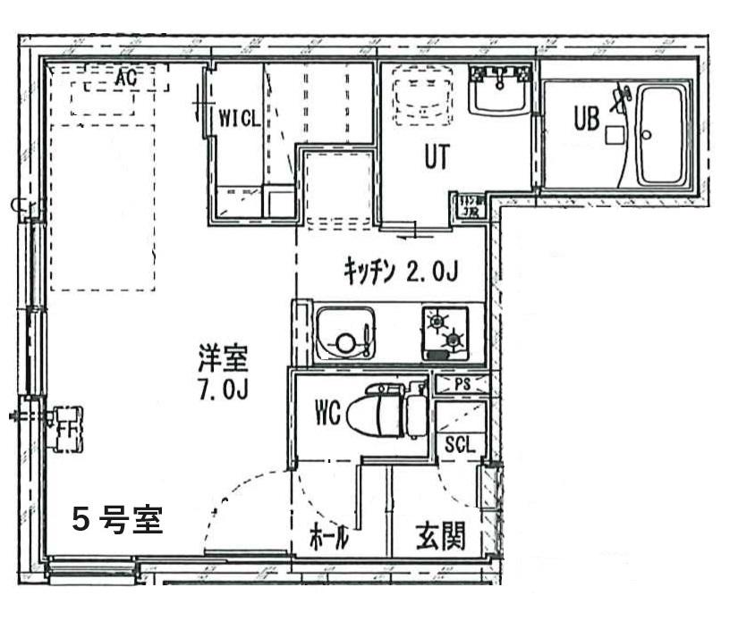 DANEHILL(1K/3階)の間取り写真