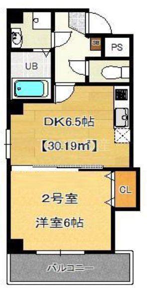 PEAR RESIDENCE CENTRALPARK(1DK/6階)の間取り写真