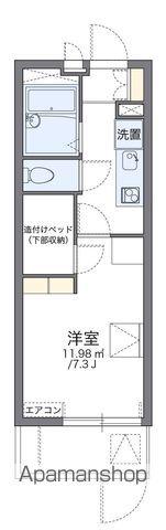 レオパレス愛(1K/1階)の間取り写真