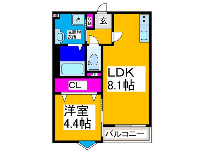 REGIES京都梅小路(1LDK/2階)の間取り写真
