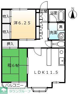 北の街館3号館(2LDK/1階)の間取り写真