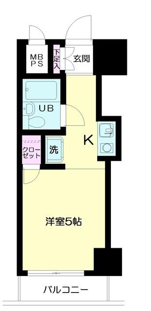 日神パレス磯子(ワンルーム/7階)の間取り写真