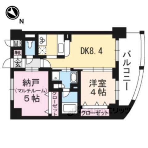 エステムプラザ京都河原町通2レジデンシャ(2DK/10階)の間取り写真
