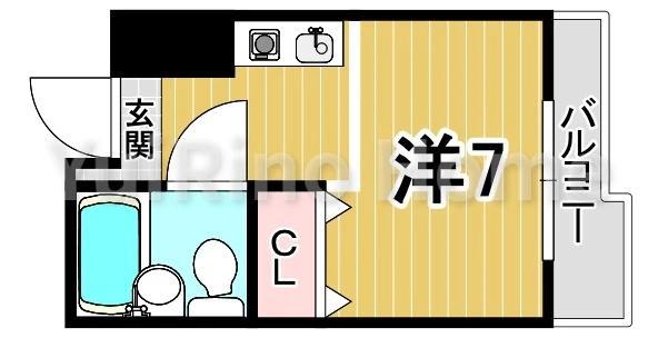 マンション麻生(ワンルーム/4階)の間取り写真