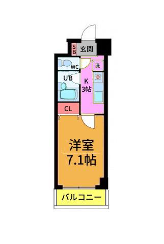 プリマベーラ伊勢宿(1K/2階)の間取り写真