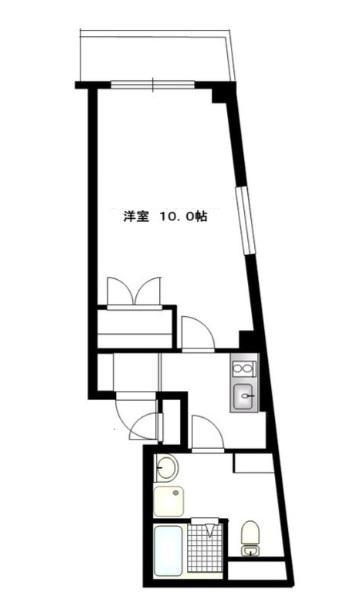BCASA 東大井(1K/3階)の間取り写真