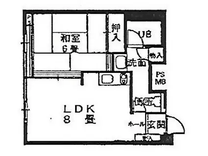 イーストコート2番街(1LDK/13階)の間取り写真