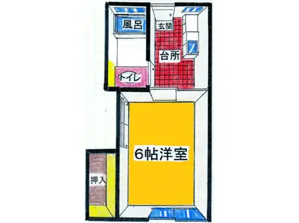 グランドハイム(1K/1階)の間取り写真