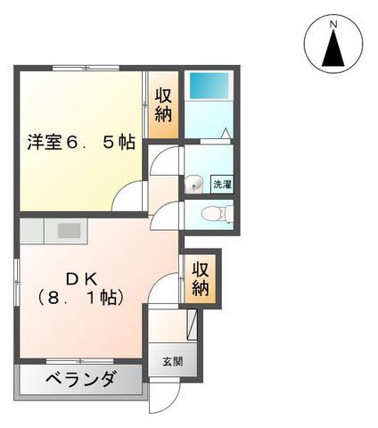MAISON AKI(1DK/1階)の間取り写真