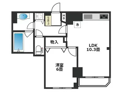 東池袋ハイツ壱番館(1LDK/3階)の間取り写真