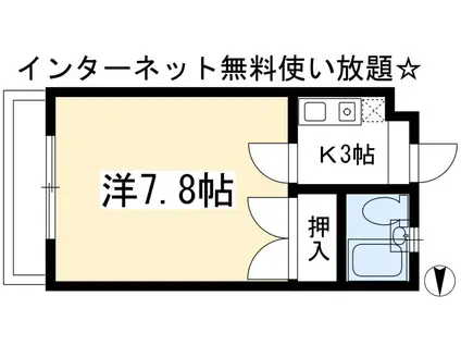TWINI(1K/1階)の間取り写真
