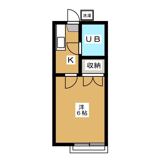 ハイツ赤坂(1K/2階)の間取り写真