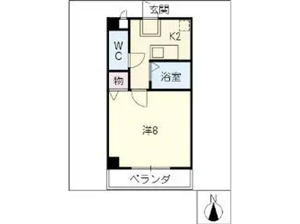 エクセレントハイツS(1K/1階)の間取り写真