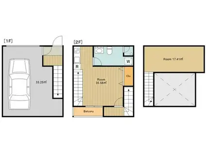 UN VILLA八王子(1LDK/1階)の間取り写真