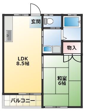 MP-III番館(1LDK/1階)の間取り写真