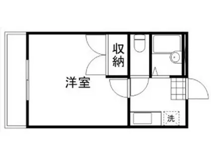 FOR RENT M1(1K/1階)の間取り写真