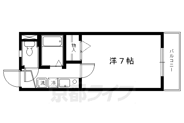 りきゅうー7(1K/1階)の間取り写真