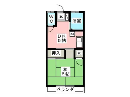 コーポひろせ(1DK/3階)の間取り写真