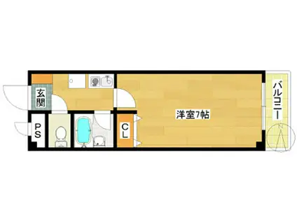 メゾンエトワール(1K/3階)の間取り写真