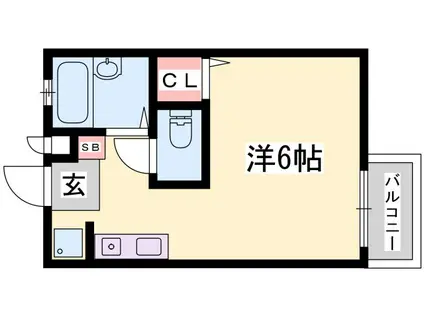 ドーミ東光寺(ワンルーム/1階)の間取り写真