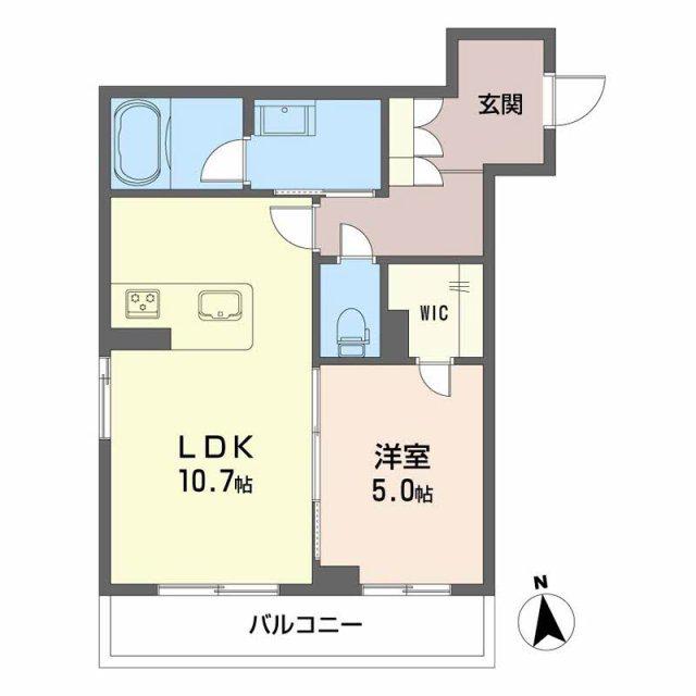 ヴェルメゾン須屋(1LDK/2階)の間取り写真