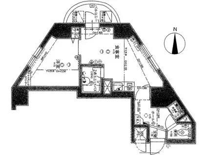ライオンズシティ円山(1DK/11階)の間取り写真