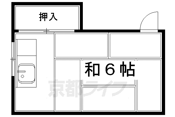 一松荘(ワンルーム/1階)の間取り写真