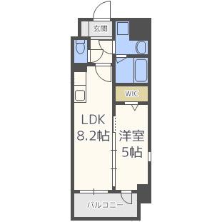 MODERN PALAZZO 博多SUR(1LDK/12階)の間取り写真