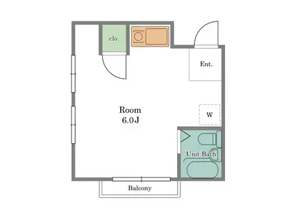 サニーハイム調布(ワンルーム/4階)の間取り写真