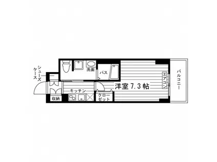 BPRレジデンス町田(1K/3階)の間取り写真