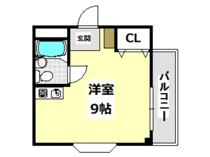 プラットホーム沢良宜(ワンルーム/2階)の間取り写真
